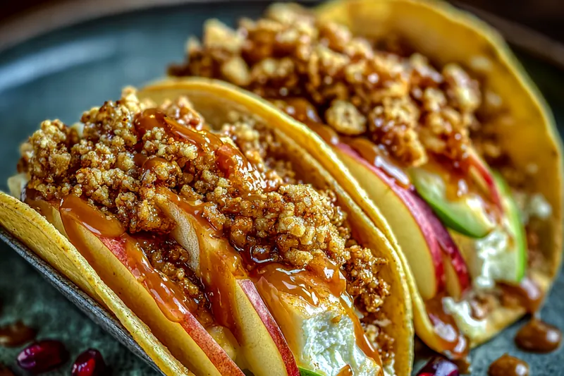 Fresh red apples, cream cheese block, heavy cream, flour tortillas, cinnamon, and butter arranged on a marble surface.