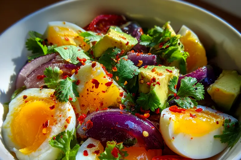 Cooking process for Avocado Egg Salad Delight