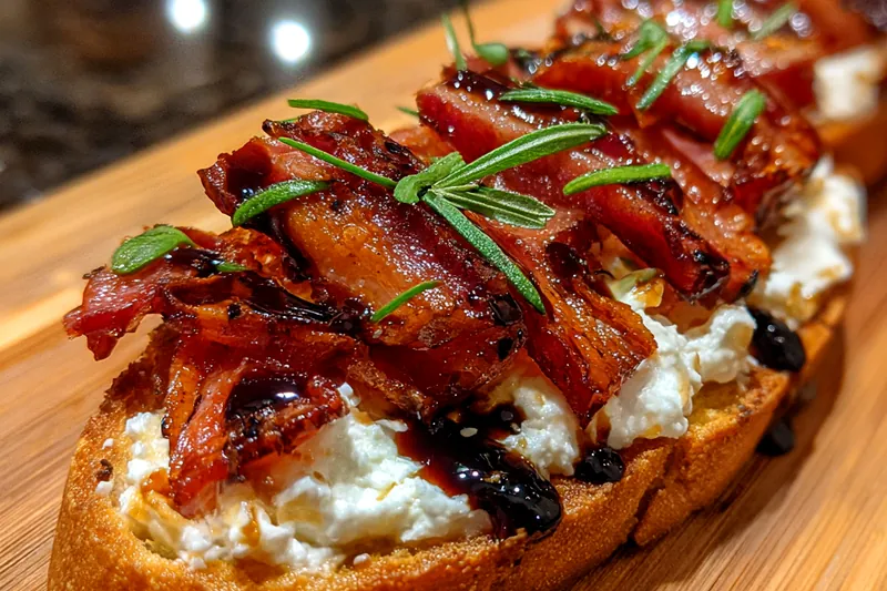 Fresh ingredients for Bacon Goat Cheese Appetizer