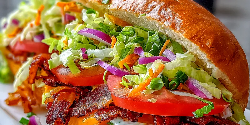 Delicious Bacon Lettuce Tomato Sandwich served on a plate