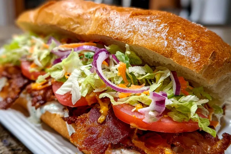 Fresh ingredients for Bacon Lettuce Tomato Sandwich