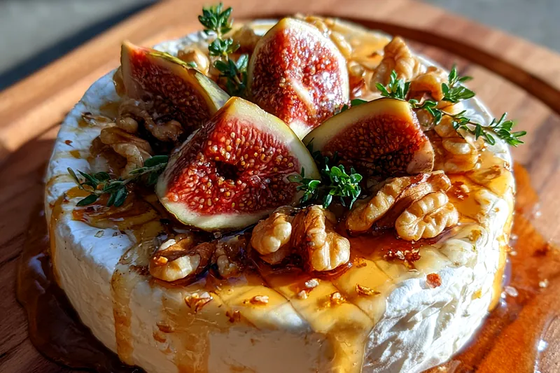 Cooking process for Baked Brie with Figs