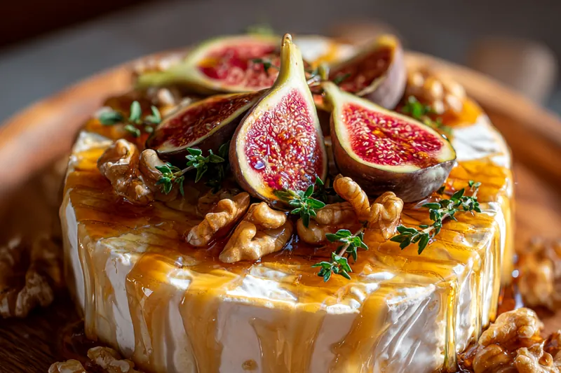 Fresh ingredients for Baked Brie with Figs