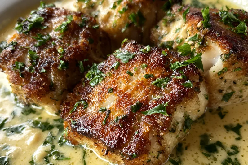 Fresh ingredients for Baked Cod with Creamy Lemon