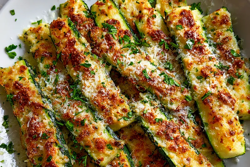 Fresh ingredients for Baked Parmesan Zucchini Sticks