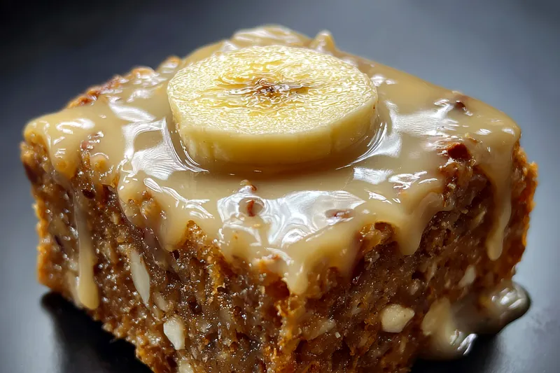 Cooking process for Banana Nut Glazed Brownies