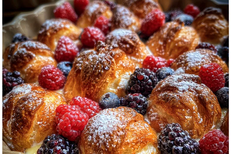 Cooking process for Berry Custard Pastry Bake