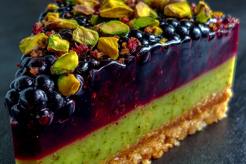 Cooking process for Blackberry Pistachio Dessert Bars