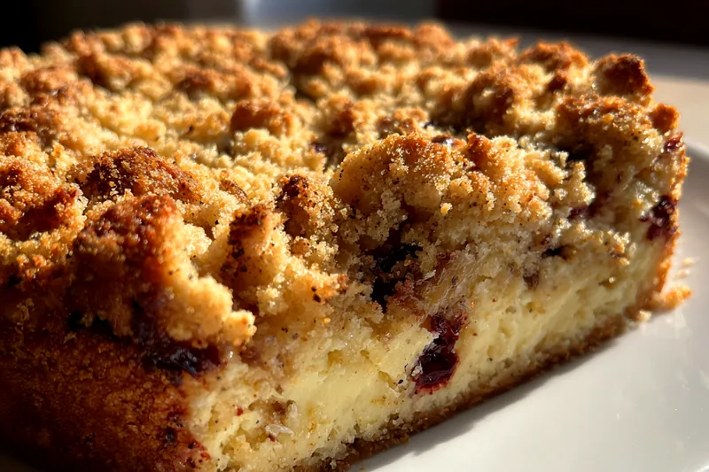 Cooking process for Blueberry Crumble Cheesecake