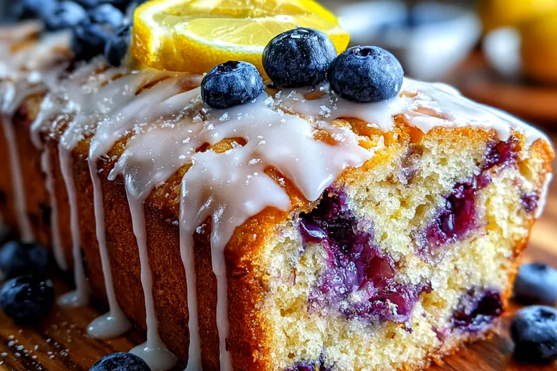 Fresh ingredients for Blueberry Lemon Loaf Cake