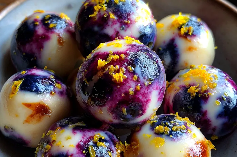 Cooking process for Blueberry Lemon Protein Bites