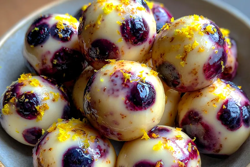 Fresh ingredients for Blueberry Lemon Protein Bites