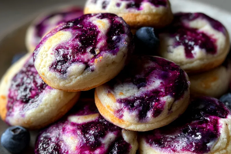 Cooking process for Blueberry Swirl Cookies Delight