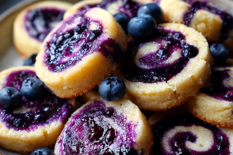 Fresh ingredients for Blueberry Swirl Cookies Delight