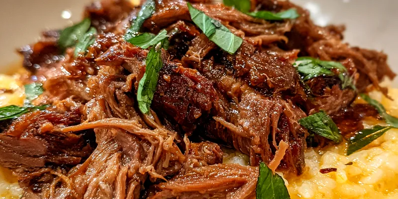 Braised Beef with Parmesan Risotto