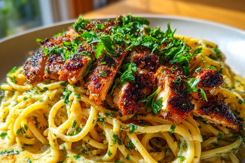 Fresh ingredients for Cajun Chicken Spaghetti