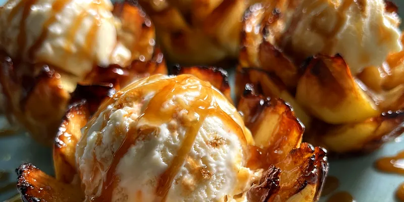 Delicious Caramel Apple Bloom Delight served on a plate