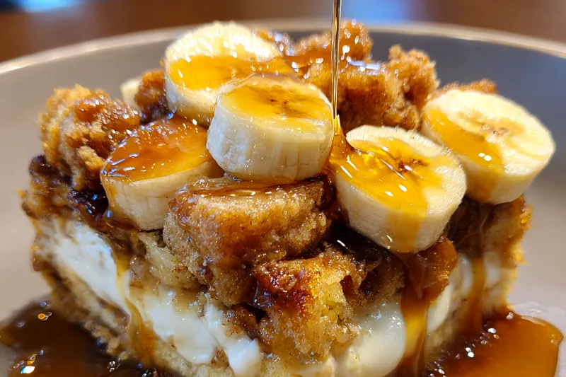 Fresh ingredients for Caramel Banana Crunch Delight