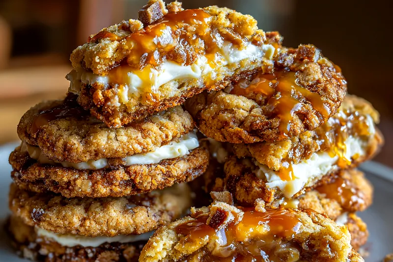 Cooking process for Caramel Cheesecake Filled Cookies