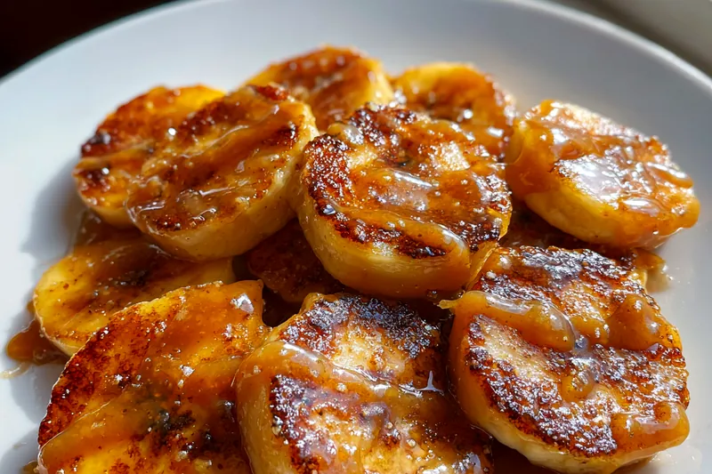Cooking process for Caramelized Banana Slices