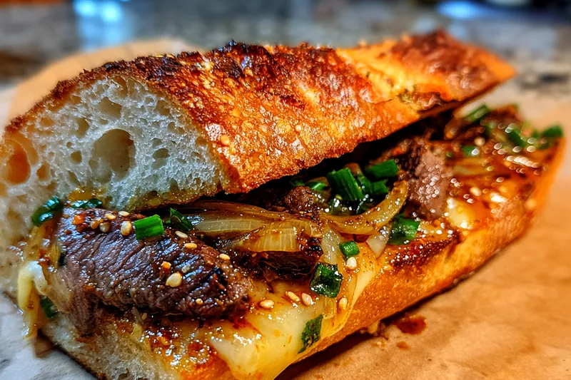 Fresh ingredients for Cheesy Beef Sandwich Delight