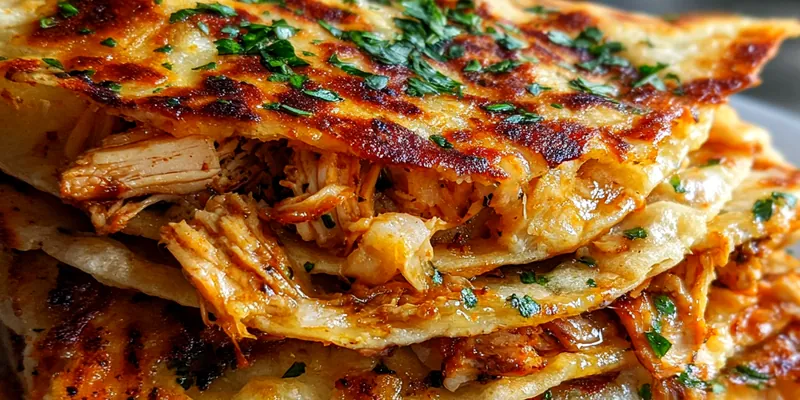 Delicious Cheesy Chicken Quesadilla Delight served on a plate