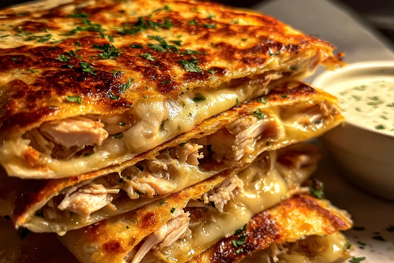 Fresh ingredients for Cheesy Honey Chicken Quesadillas