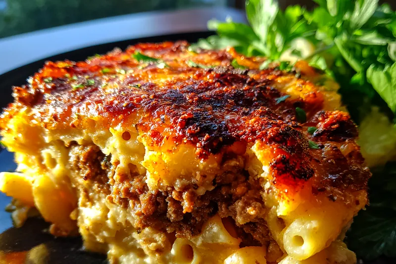 Cooking process for Cheesy Macaroni Meatloaf