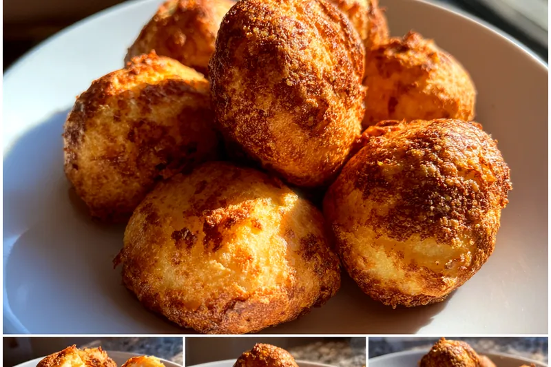 Fresh ingredients for Cheesy Potato Puffs