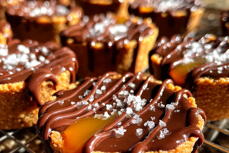 Fresh ingredients for Chocolate Caramel Cookie Cups