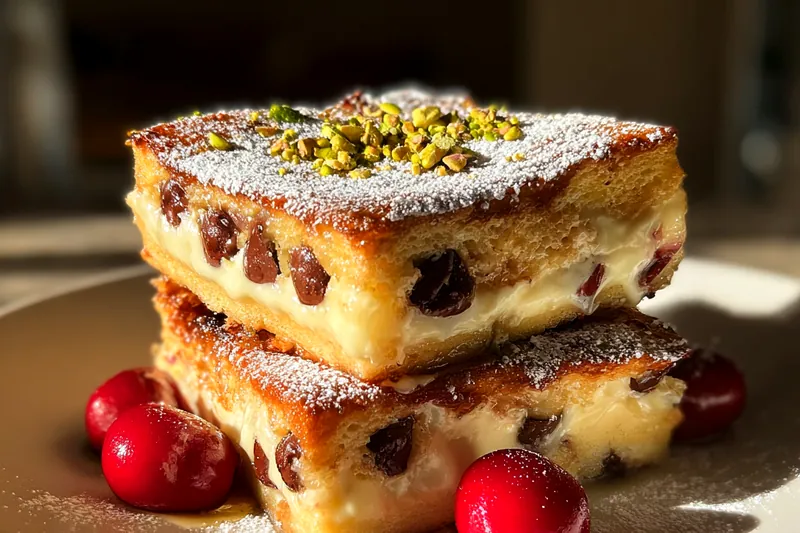 Fresh ingredients for Chocolate Chip Cannoli Squares