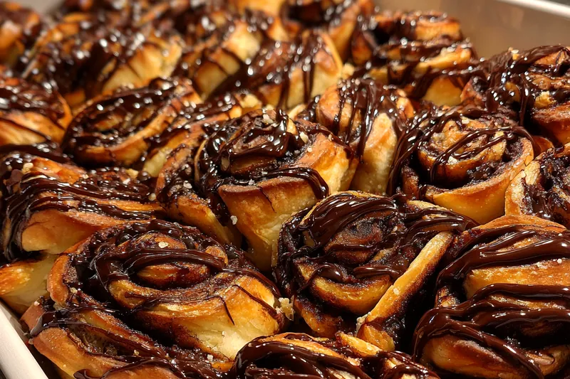 Fresh ingredients for Chocolate Glazed Cinnamon Rolls