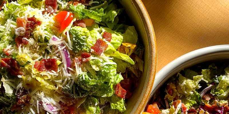 Delicious Colorful Chopped Salad Delight served on a plate