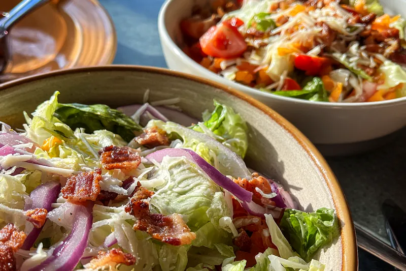 Fresh ingredients for Colorful Chopped Salad Delight