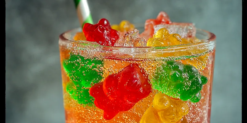 Colorful Gummy Bear Drink