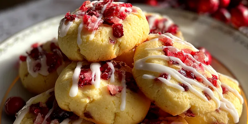 Delicious Cranberry Lemon Cookies served on a plate