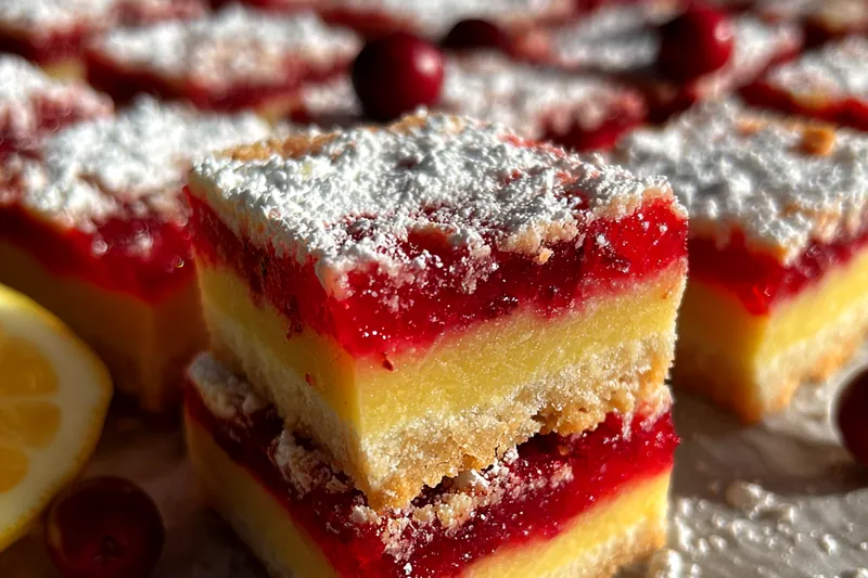 Fresh ingredients for Cranberry Lemon Dessert Bars