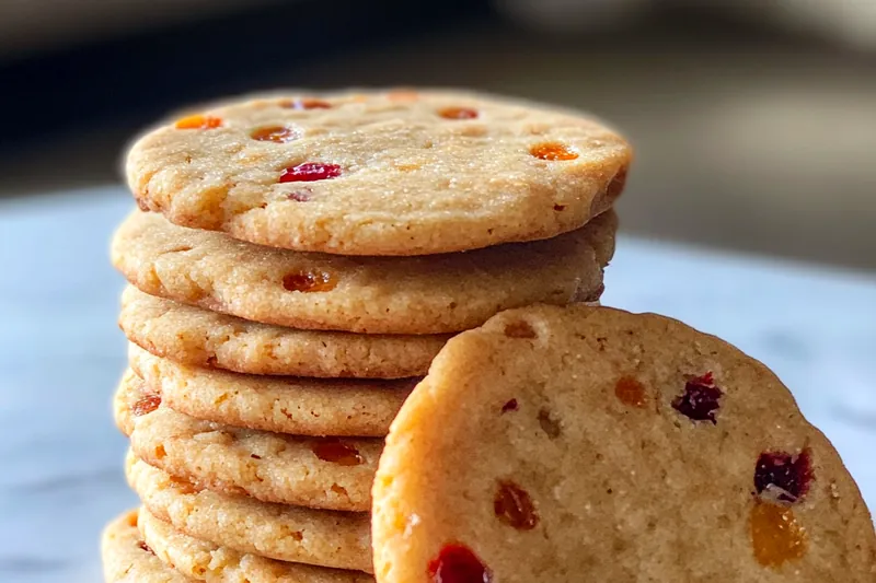Fresh ingredients for Cranberry Orange Shortbread