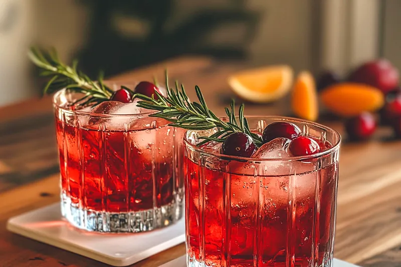 Cooking process for Cranberry Orange Whiskey Cocktail