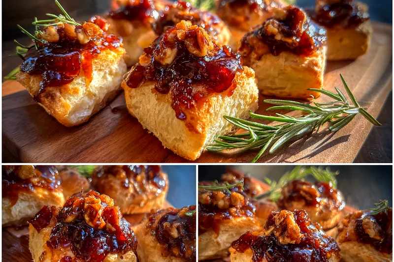 Fresh ingredients for Cranberry Pecan Brie Puffs