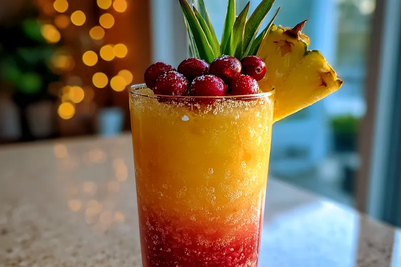 Fresh ingredients for Cranberry Pineapple Cocktail
