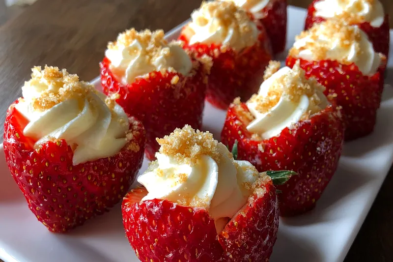Cooking process for Cream Filled Strawberries