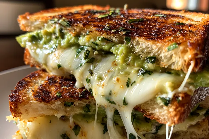 Fresh ingredients for Creamy Avocado Grilled Sandwich