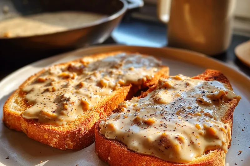 Cooking process for Creamy Beef Toast