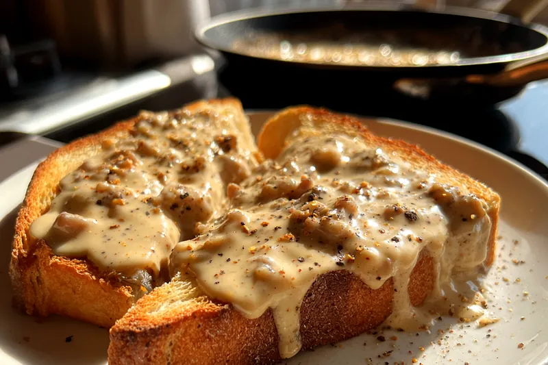 Fresh ingredients for Creamy Beef Toast