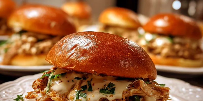 Delicious Creamy Chicken Sandwich Delight served on a plate