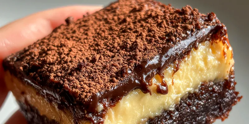 Delicious Creamy Chocolate Layered Delight served on a plate