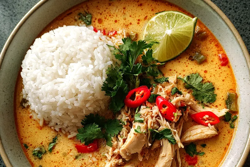 Fresh ingredients for Creamy Chicken Coconut Soup