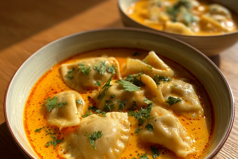 Cooking process for Creamy Dumpling Soup