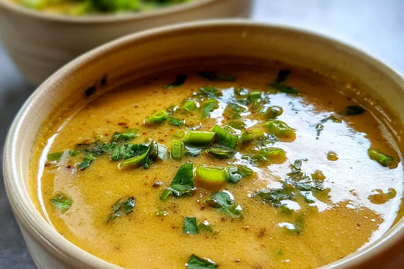 Fresh ingredients for Creamy Herb Protein Soup